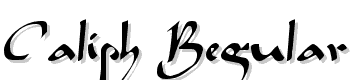Caliph-Regular font